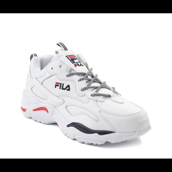 black and red fila shoes